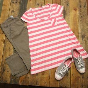 Tommy Hilfiger pink/white striped tunic size XS